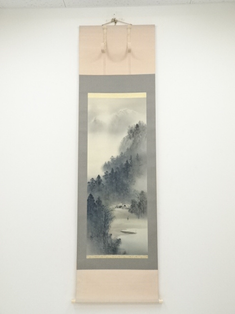 JAPANESE HANGING SCROLL / HAND PAINTED / LANDSCAPE